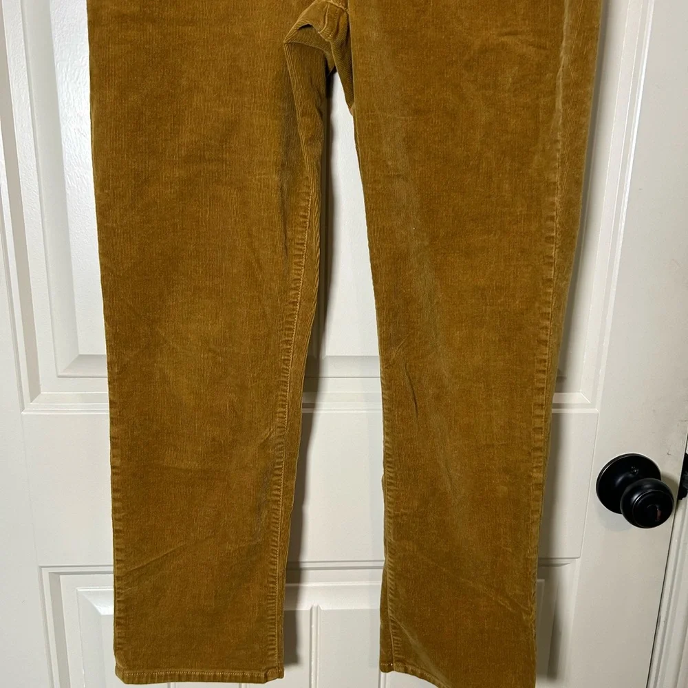 J.‎ Crew Women’s Golden Mustard Corduroy Flat Front Pants, size 30